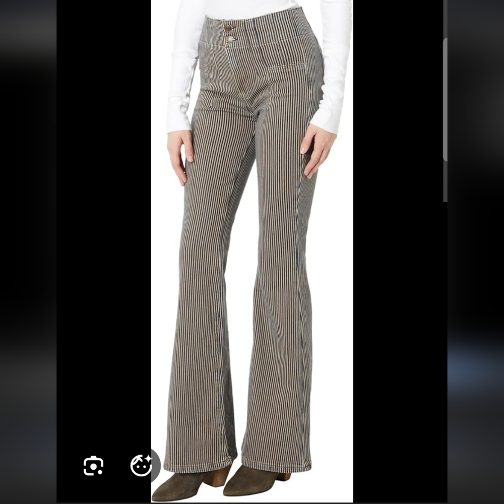 We The Free Jayde Flared Jeans - Traincar Stripe - Picture 2 of 4